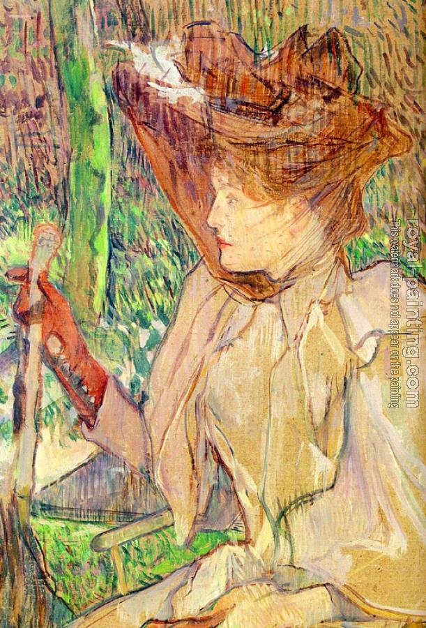 Henri De Toulouse-Lautrec : Portrait of Honorine Platzer,Woman with Gloves